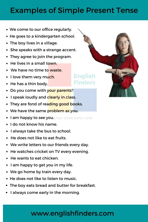50 Examples of Simple Present Tense