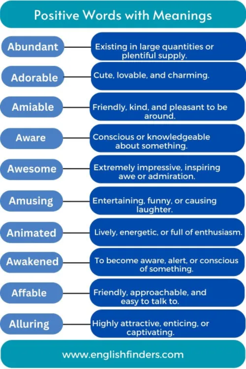 50 Positive Words That Start With A