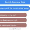English Grammar Quiz With Answers