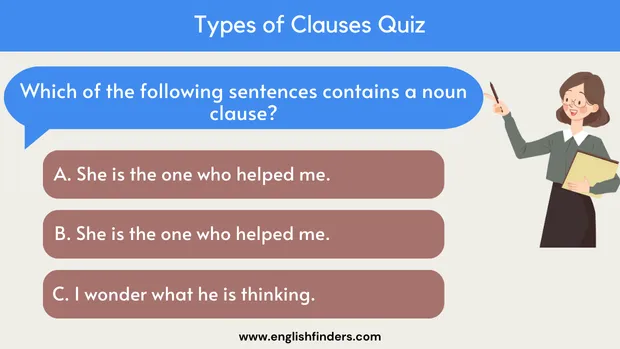 Types of Clauses Quiz with Answers 8 Types of Clauses Quiz with answers