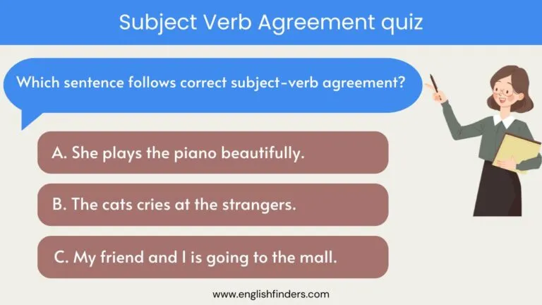 Subject Verb Agreement quiz