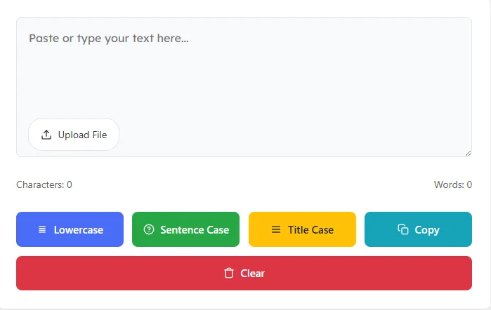 Uppercase to Lowercase Converter
