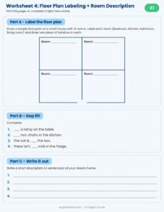 Worksheet 4: Floor Plan Labeling + Room Description 1 Worksheet 4: Floor Plan Labeling + Room Description