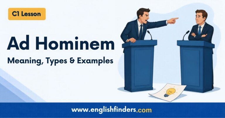 Home 5 Ad hominem lesson: a debater points angrily at his opponent while a paper with an idea lies ignored on the floor
